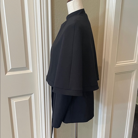 Halogen Detachable Cape Long Sleeve Jacket Black M - Picture 3 of 16